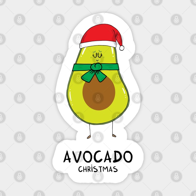 Avocado Christmas Sticker by adrianserghie